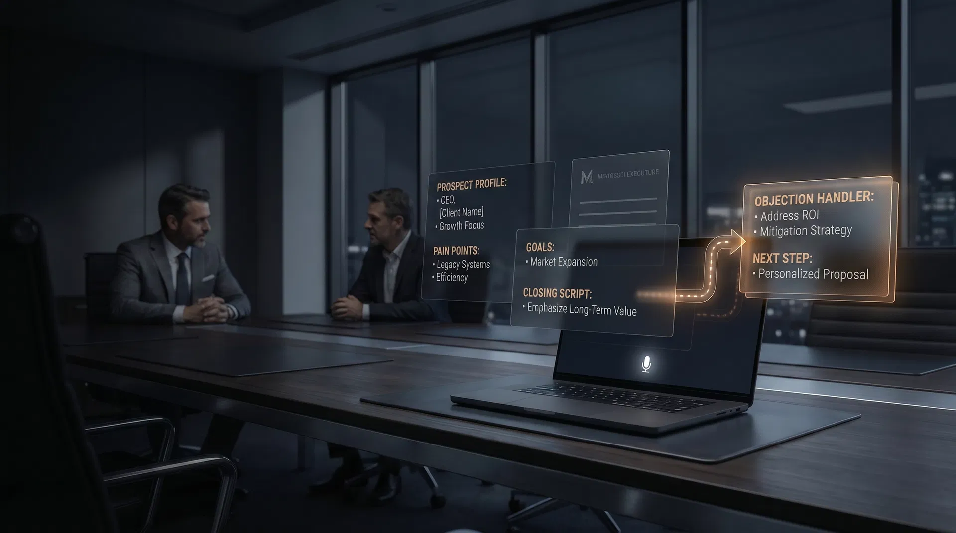 MinutesIntel.ai supporting a CEO conversation that becomes board-quality minutes